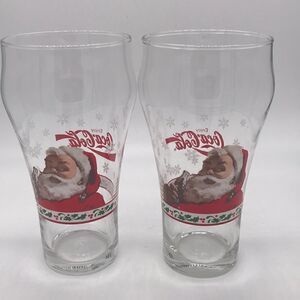 Coca Cola Vintage Santa Glasses